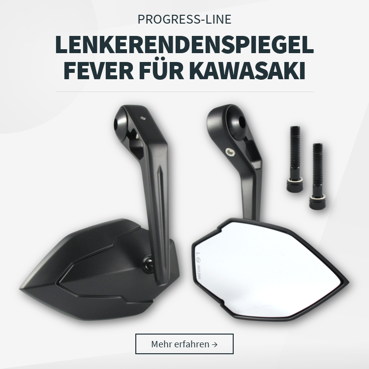 Progress-Line Lenkerendenspiegel FEVER für Kawasaki Modelle