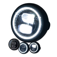 LED-Scheinwerfer PEARL, schwarz matt, 5 3/4 Zoll,...