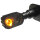 LED Blinker Fluted schwarz mit Rücklicht und Bremslicht getönt